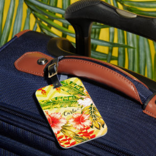 Hawaiian hibiscus Luggage Tag