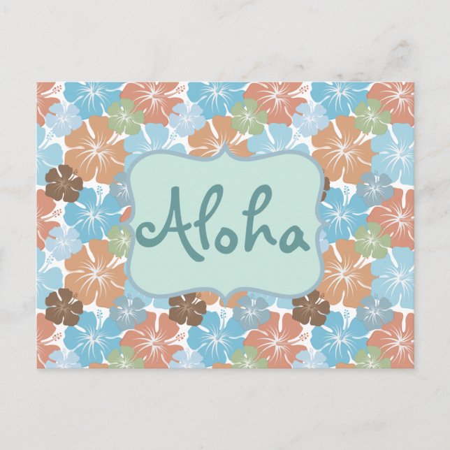 Hawaiian Hibiscus Tropical Flowers Postcard (Front)