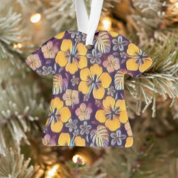 Hawaiian Hibiscus yellow Ornament
