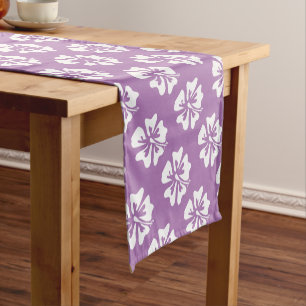 Hawaiian Hisbiscus flower pattern custom colour Short Table Runner