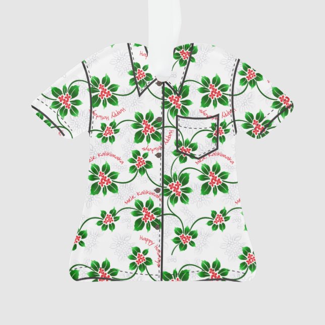 Hawaiian Holly Mele Kalikimaka Xmas Aloha Shirt (devant)