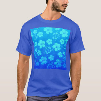 Hawaiian Honu And Hibiscus Triblend T-Shirt