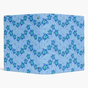 Hawaiian Honu Hibiscus Sea Turtles Binder