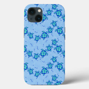Hawaiian Honu Hibiscus Sea Turtles iPhone 13 Case