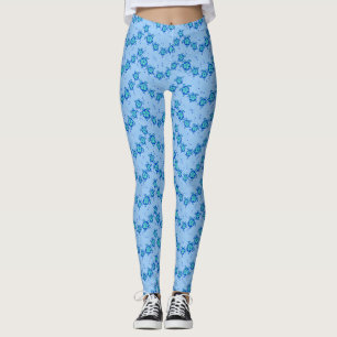 Hawaiian Honu Hibiscus Sea Turtles Leggings