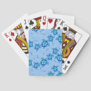 Hawaiian Honu Hibiscus Sea Turtles Playing Cards