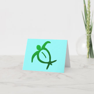 Hawaiian Honu Petroglyph - Card
