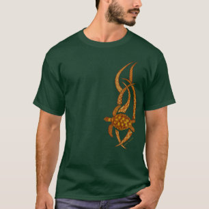 Hawaiian Honu Sea Turtle Tribal T shirt