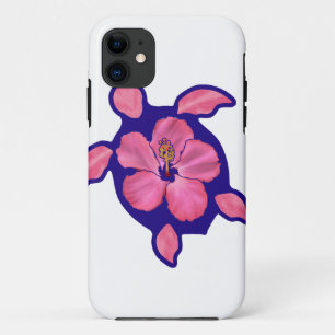 Hawaiian Honu Turtle and Hibiscus iPhone 11 Case