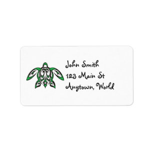 Hawaiian Honu Turtle Label