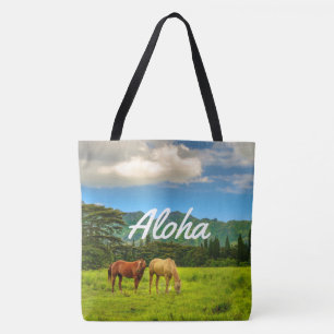 Hawaiian Horses at Dusk Kauai, Hawaiian Beach Bag