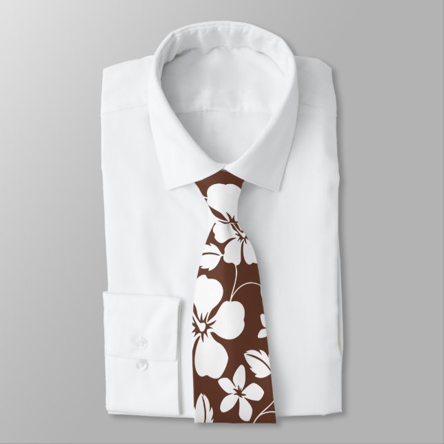 HAWAIIAN HULA (BROWN) TIE (Tied)