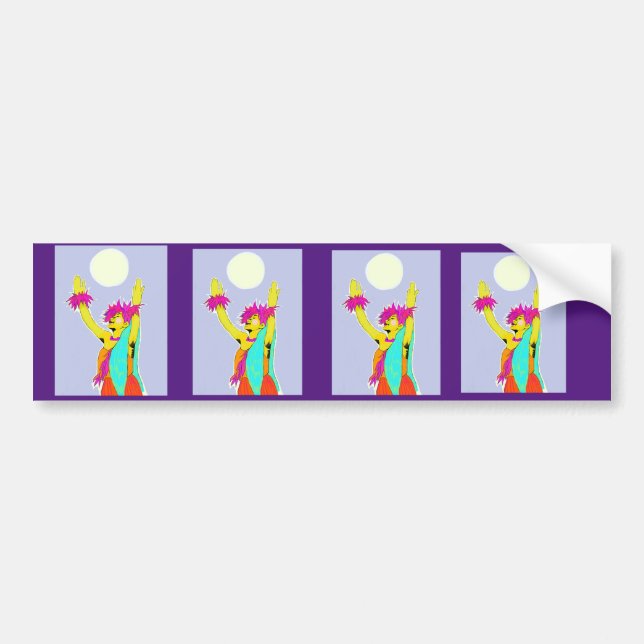 Hawaiian Hula Bumper Bumper Sticker (Front)