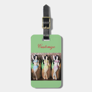 Hawaiian Hula Dancers Thunder_Cove Luggage Tag