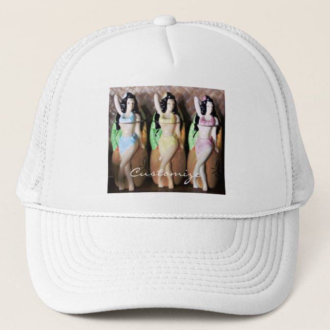 Hawaiian Hula Dancers Thunder_Cove Trucker Hat (Front)