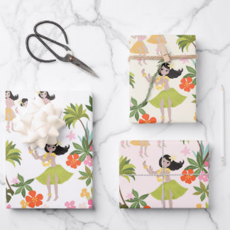 Hawaiian Hula Girls Wrapping Paper