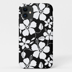 HAWAIIAN HULA (HIBISCUS) BLACK Case-Mate iPhone CA 11 Case