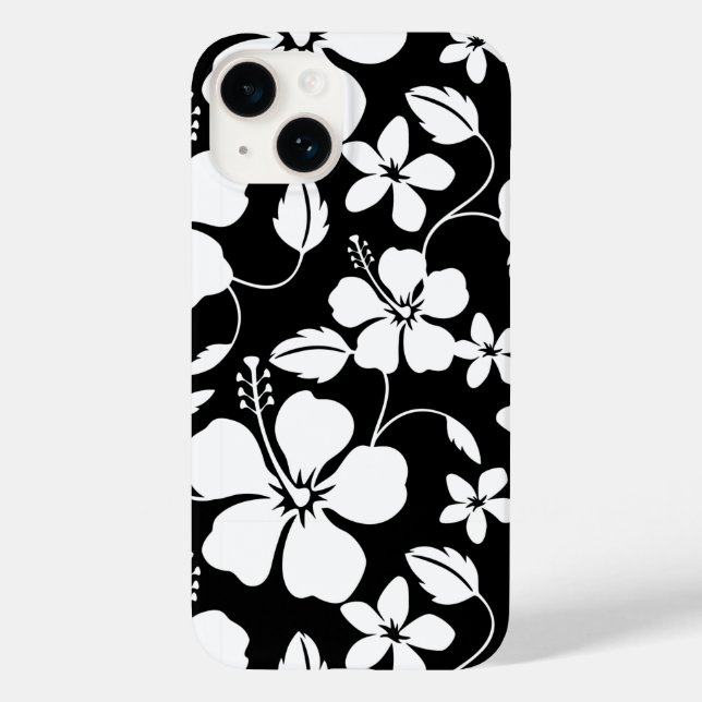 HAWAIIAN HULA (HIBISCUS) BLACK Case-Mate iPhone CASE (Back)