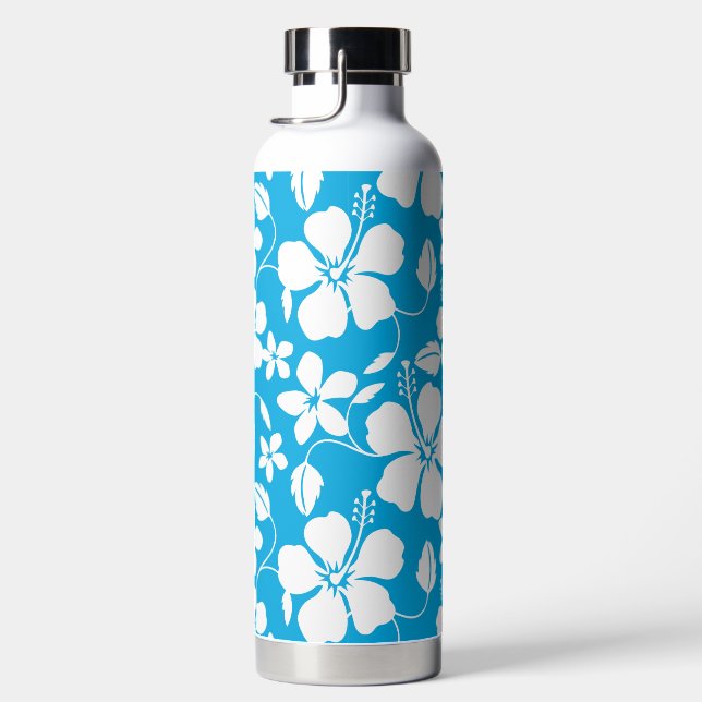 HAWAIIAN HULA (HIBISCUS) BLUE WATER BOTTLE (Right)