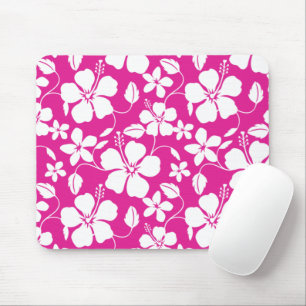 HAWAIIAN HULA (HIBISCUS) HOT PINK MOUSE PAD