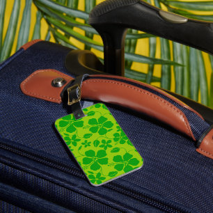 HAWAIIAN HULA (HIBISCUS) LEMON LIME LUGGAGE TAG