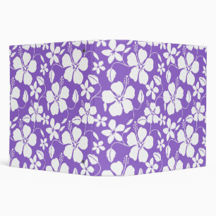 HAWAIIAN HULA (HIBISCUS) LIGHT PURPLE BINDER