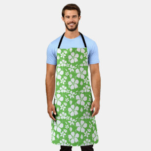 HAWAIIAN HULA (HIBISCUS) LIME APRON