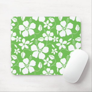 HAWAIIAN HULA (HIBISCUS) LIME MOUSE PAD