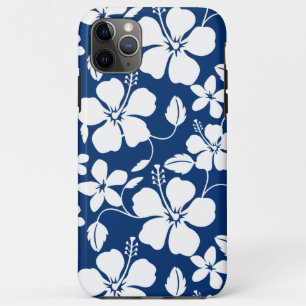 HAWAIIAN HULA (HIBISCUS) NAVY iPhone 11 PRO MAX CASE