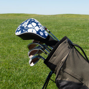HAWAIIAN HULA (HIBISCUS) NAVY GOLF HEAD COVER