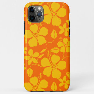 HAWAIIAN HULA (HIBISCUS) ORANGE MIX iPhone 11 PRO MAX CASE
