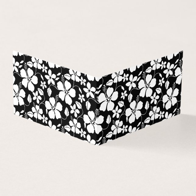 Hawaiian Hula (Hibiscus) Pattern in Black (Outside)