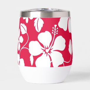 HAWAIIAN (HULA) HIBISCUS PATTERN IN RED