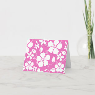 HAWAIIAN HULA (HIBISCUS) PINK THANK YOU CARD
