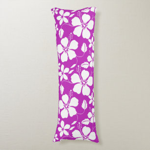 HAWAIIAN HULA (HIBISCUS) RASPBERRY BODY PILLOW