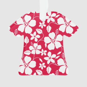 HAWAIIAN HULA (HIBISCUS) RED ORNAMENT
