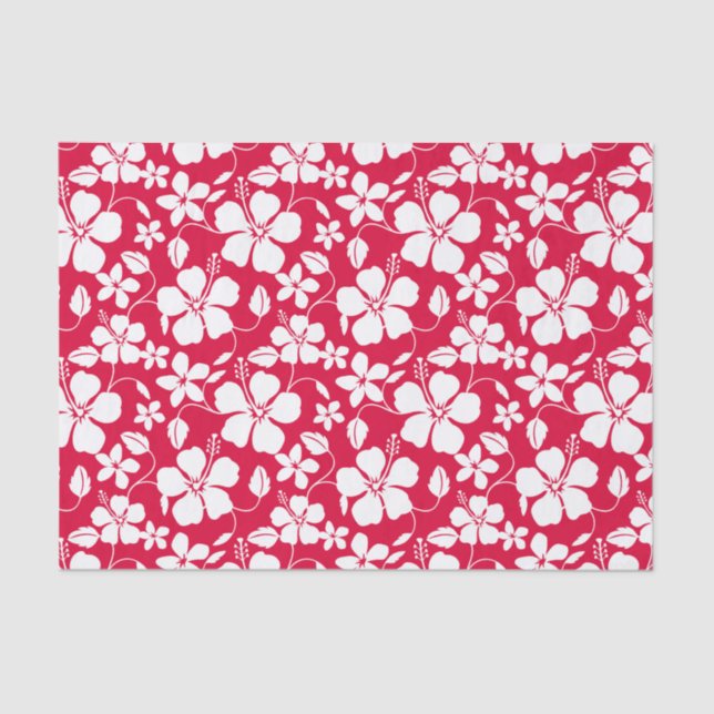 HAWAIIAN HULA (HIBISCUS) RED TISSUE PAPER (Front)