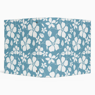 HAWAIIAN HULA (HIBISCUS) SLATE BLUE BINDER