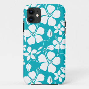 HAWAIIAN HULA (HIBISCUS) TEAL iPhone 11 CASE