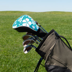HAWAIIAN HULA (HIBISCUS) TEAL GOLF HEAD COVER
