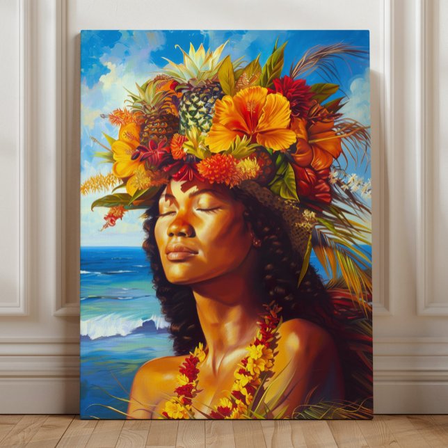 Hawaiian Island Goddess Tropical Canvas Print (Creator Uploaded)