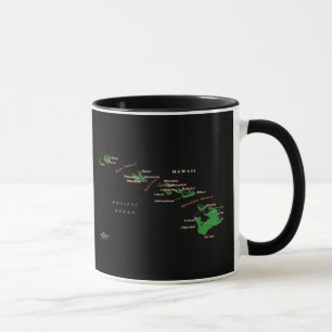 Hawaiian Island map Mug