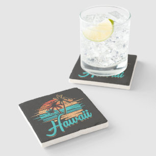 Hawaiian Island Tropical Hawaii Vacation Stone Coaster