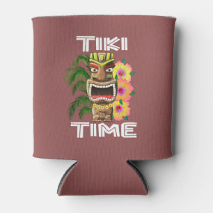 Hawaiian Islands Tiki Statue Can Cooler
