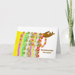 Hawaiian King Kamehameha Day, Draped Leis Card