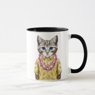 Hawaiian Kitty Cat Mug