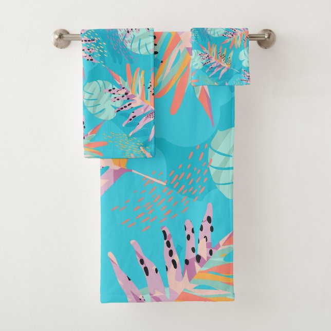 Hawaiian Lauae fern Bath Towel Set (Insitu)