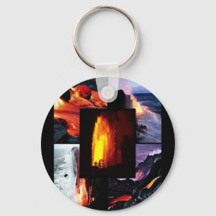 Hawaiian Lava volcano Keychain