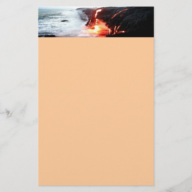 Hawaiian Lava Volcano Stationery (Front)