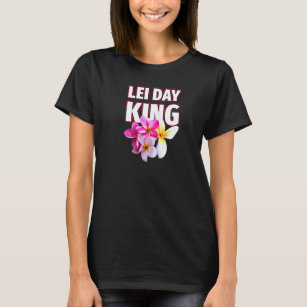 Hawaiian Lei Day King  Plumeria Festival Beach T-Shirt
